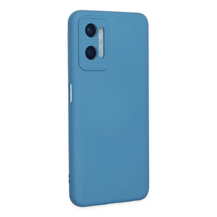 BFS  Oppo A96 Kılıf Nano içi Kadife Silikon - Mavi
