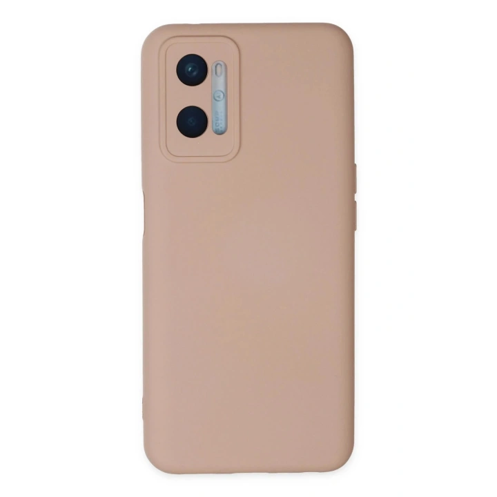 BFS Oppo A96 Kılıf Nano içi Kadife Silikon - Pudra