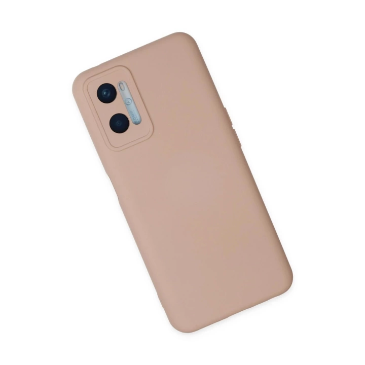 BFS  Oppo A96 Kılıf Nano içi Kadife Silikon - Pudra