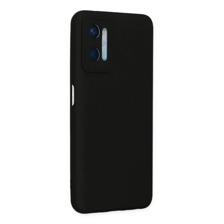 BFS Oppo A96 Kılıf Nano içi Kadife Silikon - Siyah