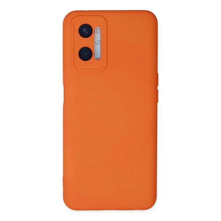 BFS  Oppo A96 Kılıf Nano içi Kadife Silikon - Turuncu