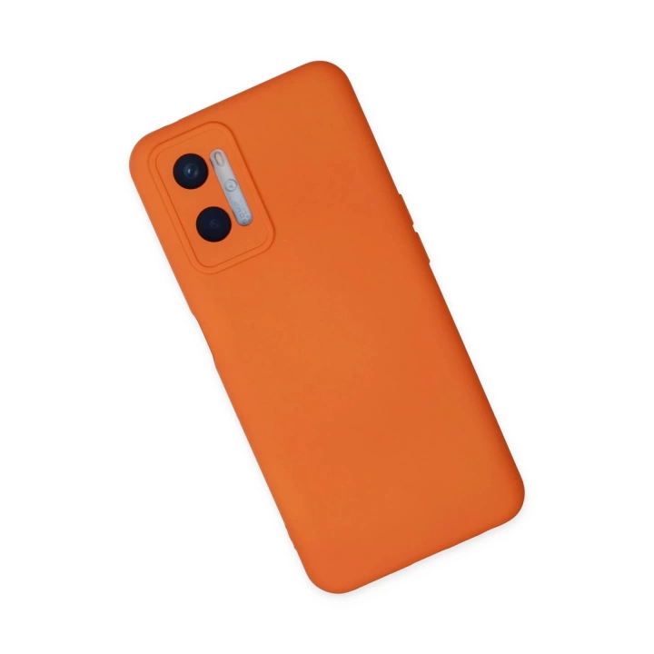 BFS  Oppo A96 Kılıf Nano içi Kadife Silikon - Turuncu