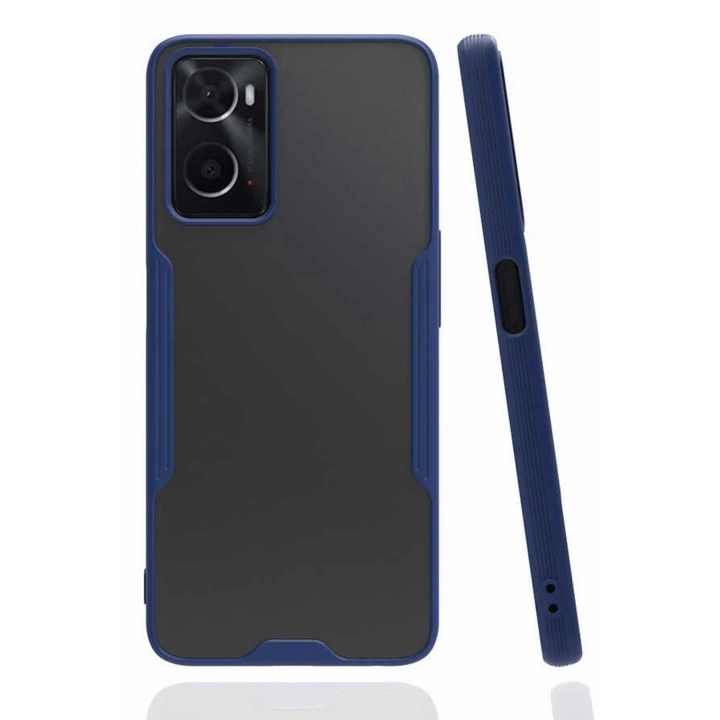 BFS  Oppo A96 Kılıf Platin Silikon - Lacivert