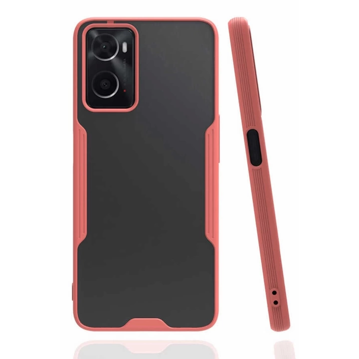 BFS  Oppo A96 Kılıf Platin Silikon - Pembe
