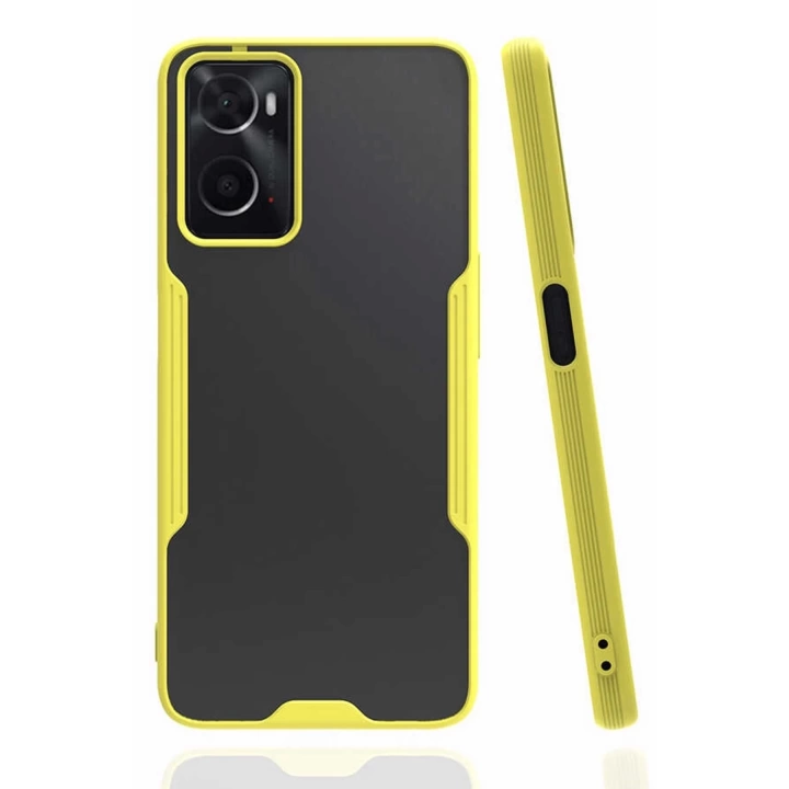 BFS  Oppo A96 Kılıf Platin Silikon - Sarı