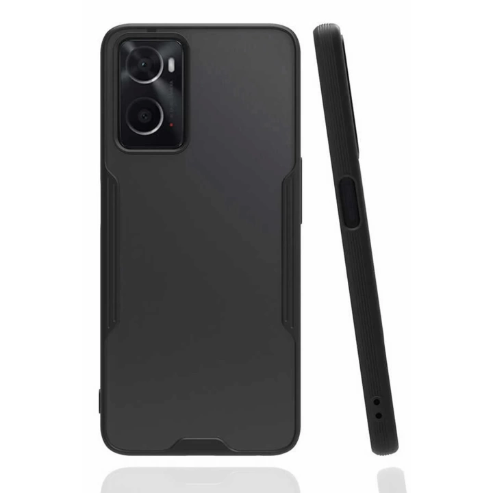 BFS  Oppo A96 Kılıf Platin Silikon - Siyah