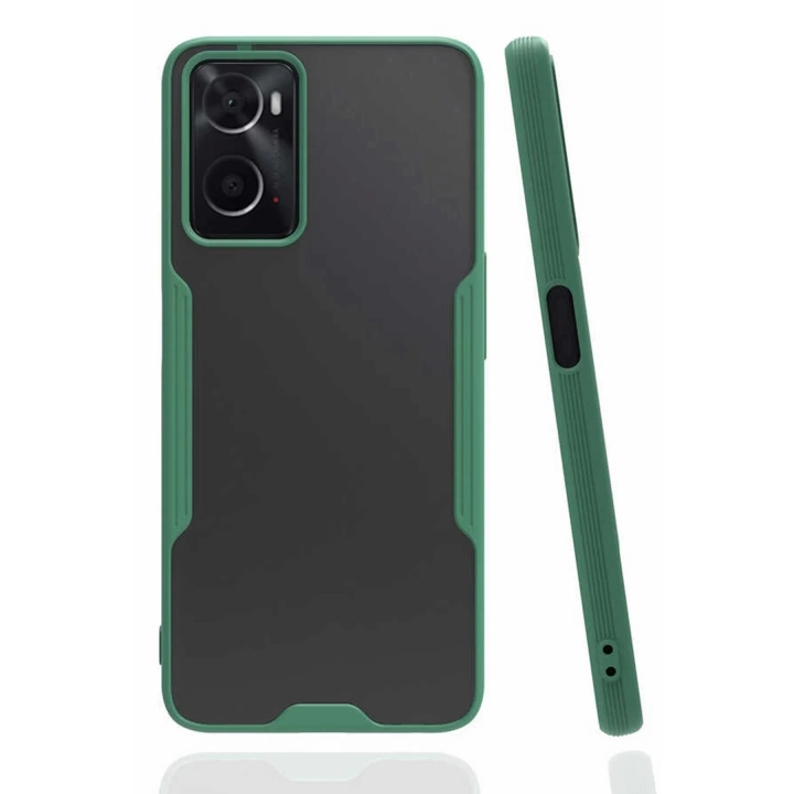 BFS  Oppo A96 Kılıf Platin Silikon - Yeşil