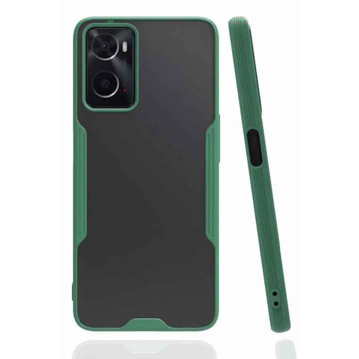 BFS Oppo A96 Kılıf Platin Silikon - Yeşil