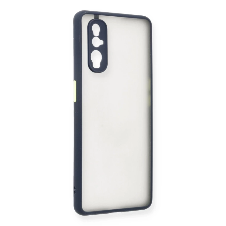 BFS  Oppo Find X2 Kılıf Montreal Silikon Kapak - Lacivert