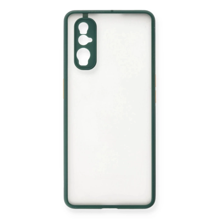 BFS  Oppo Find X2 Kılıf Montreal Silikon Kapak - Yeşil