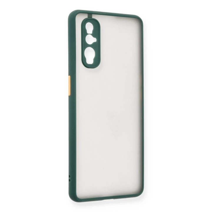 BFS  Oppo Find X2 Kılıf Montreal Silikon Kapak - Yeşil