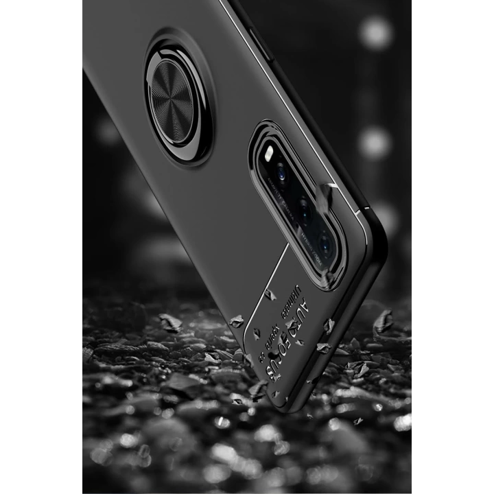 BFS  Oppo Find X2 Kılıf Range Yüzüklü Silikon - Mavi