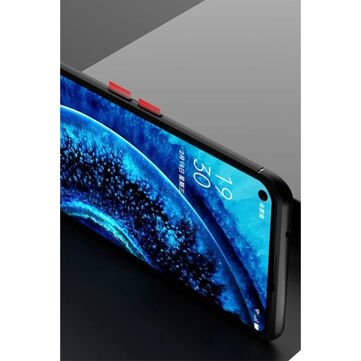 BFS  Oppo Find X2 Kılıf Range Yüzüklü Silikon - Mavi