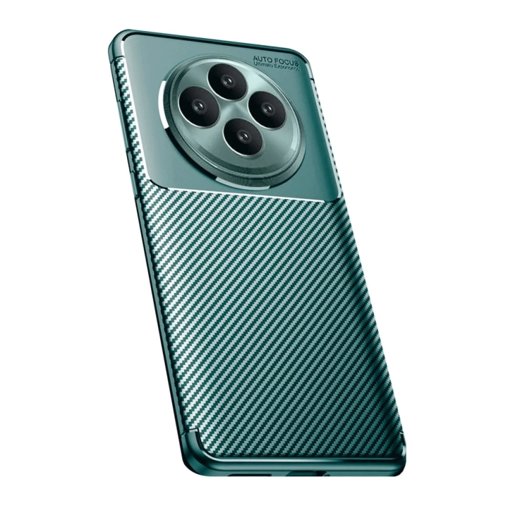 BFS  Oppo Reno 11 FS Kılıf Auto Focus Karbon Kapak - Koyu Yeşil