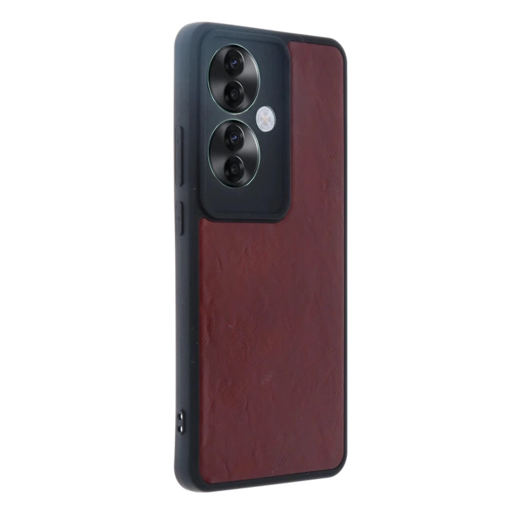 BFS  Oppo Reno 11F Kılıf Aras Deri Kapak - Bordo