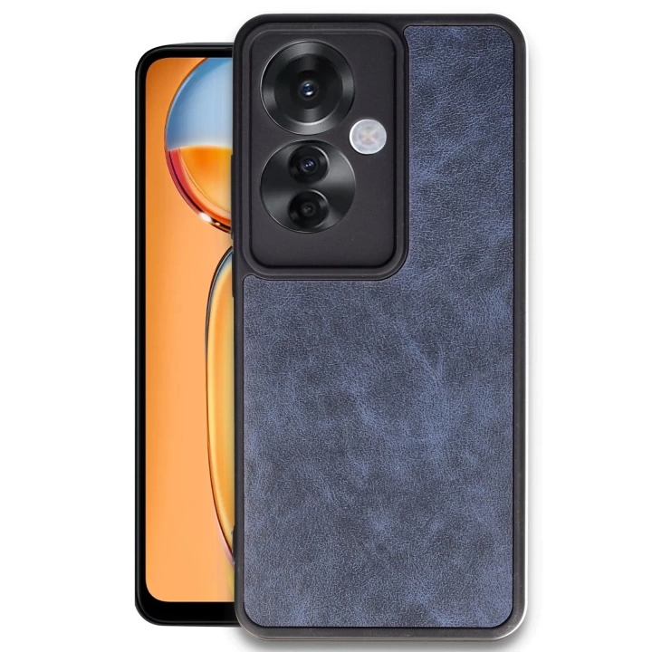BFS  Oppo Reno 11F Kılıf Aras Deri Kapak - Lacivert