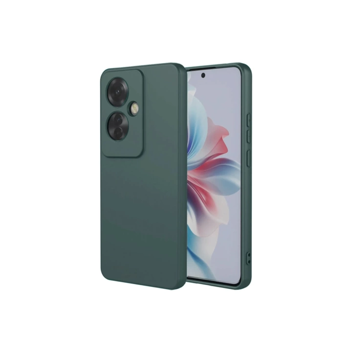 BFS  Oppo Reno 11F Kılıf First Silikon - Koyu Yeşil