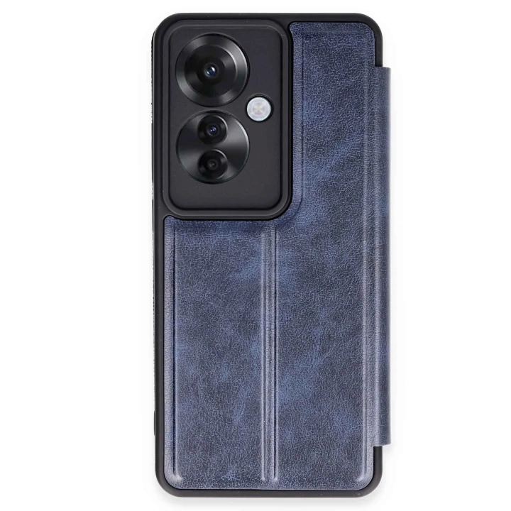BFS  Oppo Reno 11F Kılıf Flip Cover - Lacivert