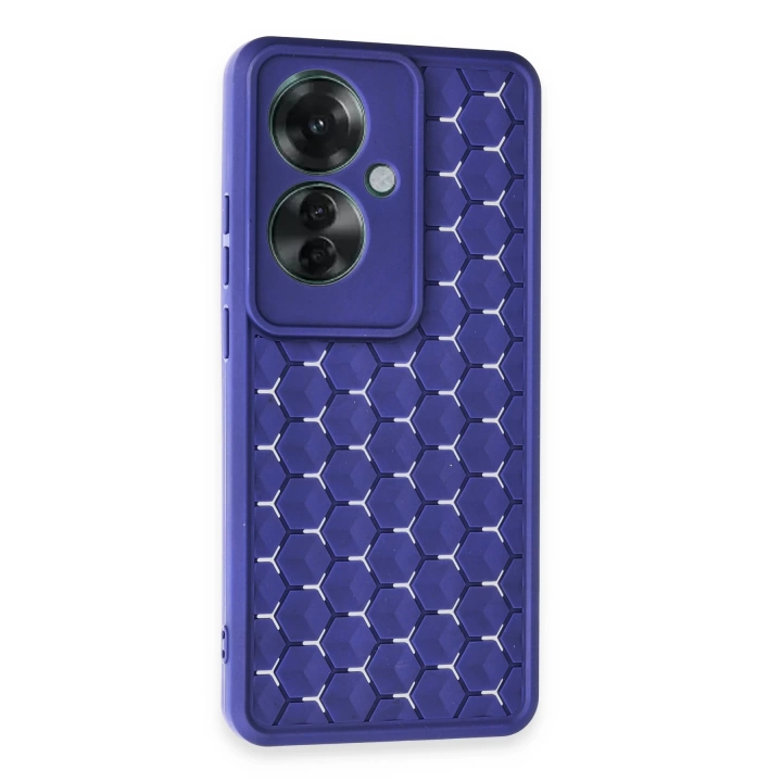BFS  Oppo Reno 11F Kılıf Petek Silikon Kapak - Lacivert