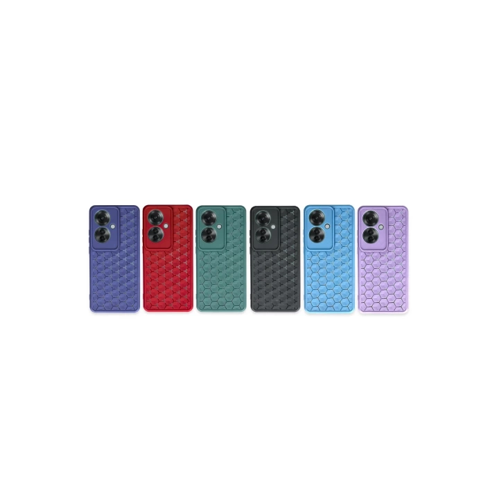 BFS  Oppo Reno 11F Kılıf Petek Silikon Kapak - Siyah