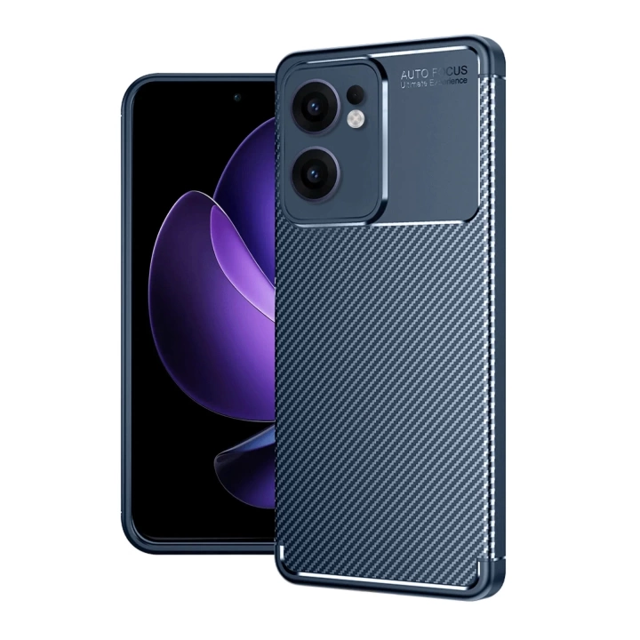 BFS  Oppo Reno 13F Kılıf Auto Focus Karbon Kapak - Lacivert