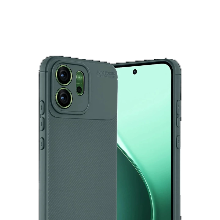BFS Oppo Reno 14F Auto Focus Karbon Kapak - Koyu Yeşil