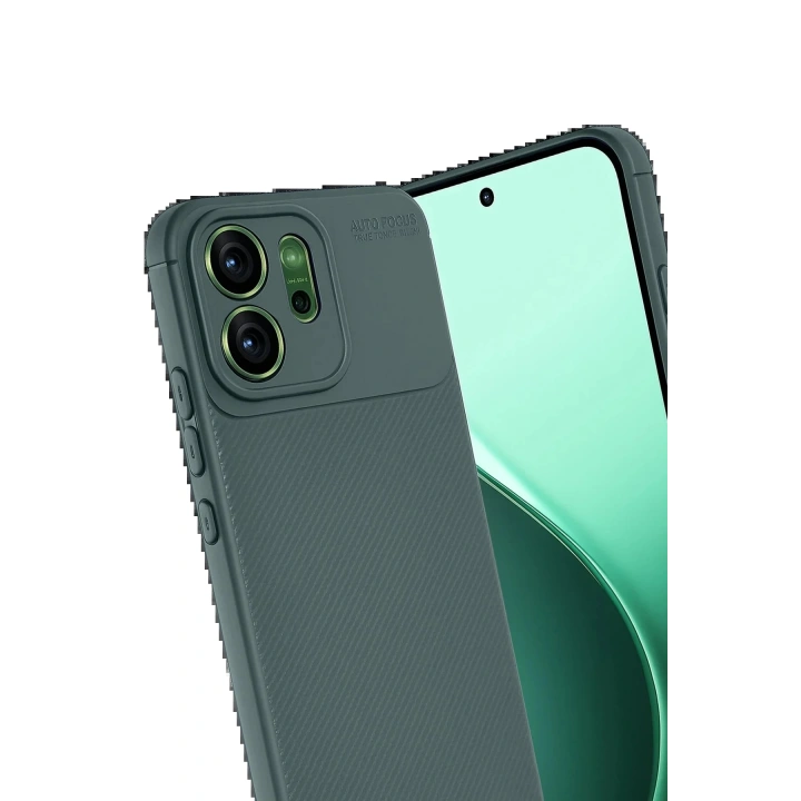 BFS Oppo Reno 14F Auto Focus Karbon Kapak - Koyu Yeşil