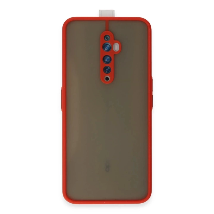 BFS  Oppo Reno 2Z Kılıf Montreal Silikon Kapak - Kırmızı