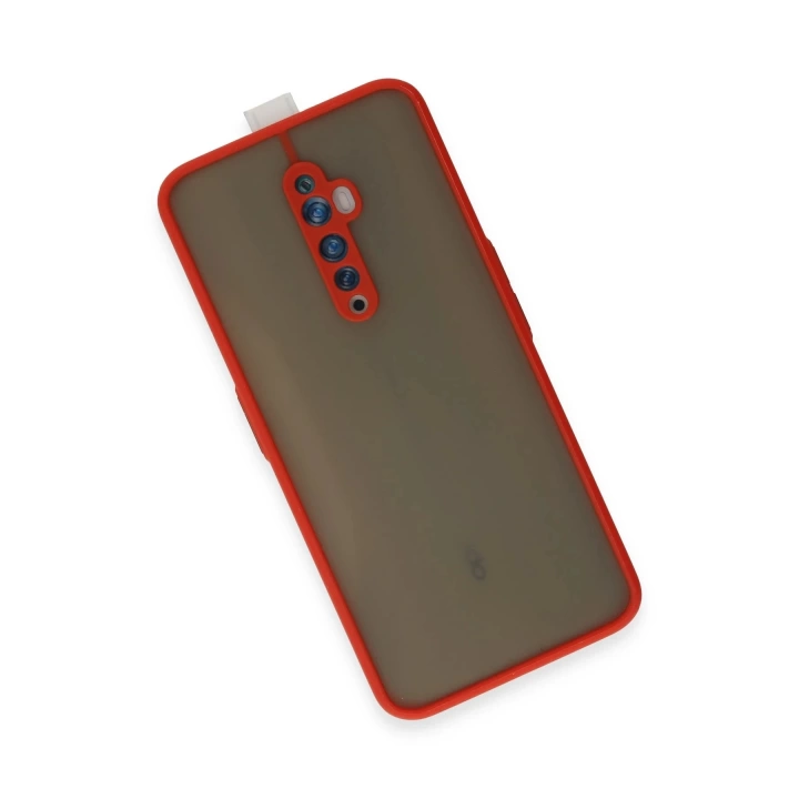 BFS  Oppo Reno 2Z Kılıf Montreal Silikon Kapak - Kırmızı