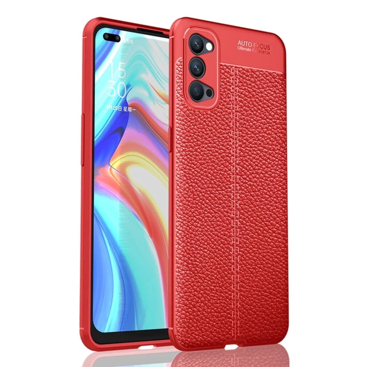 BFS  Oppo Reno 4 Kılıf Auto Focus Kapak - Kırmızı