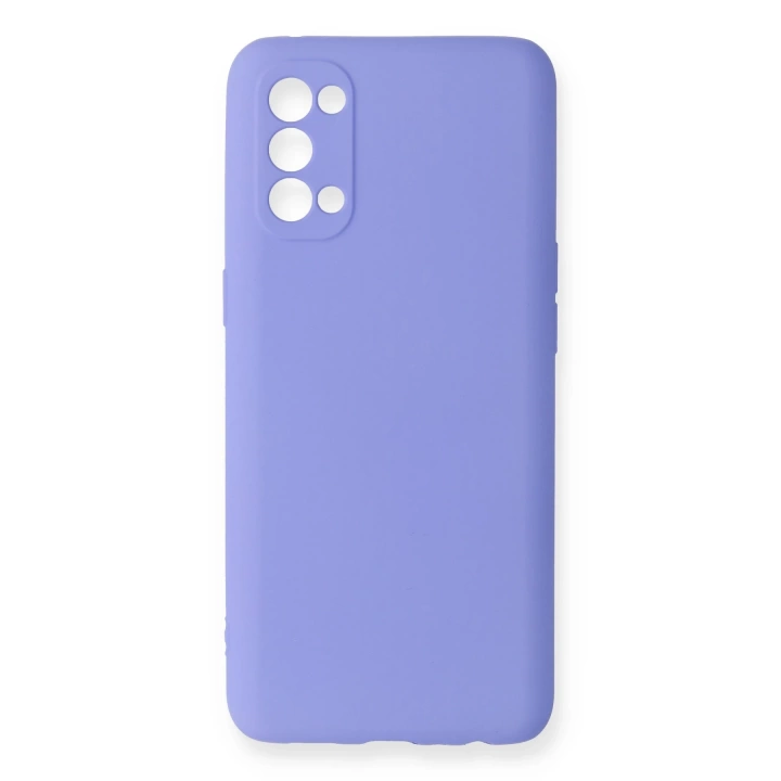 BFS  Oppo Reno 4 Kılıf First Silikon - Lila