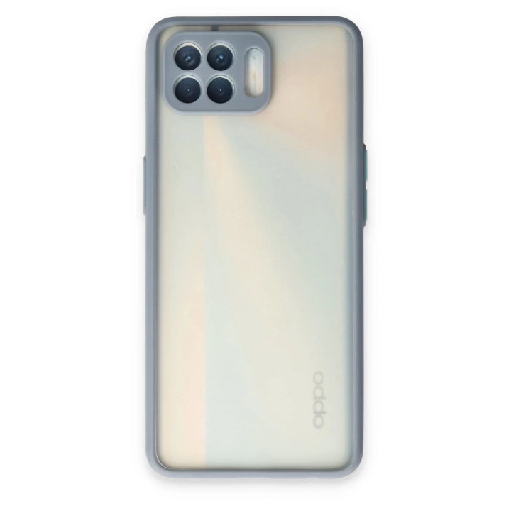 BFS  Oppo Reno 4 Lite Kılıf Montreal Silikon Kapak - Gri