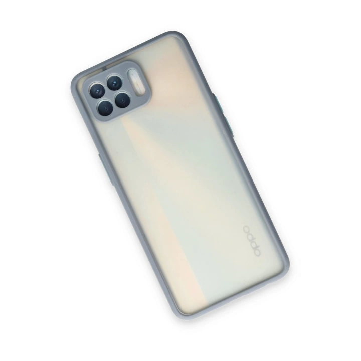 BFS  Oppo Reno 4 Lite Kılıf Montreal Silikon Kapak - Gri