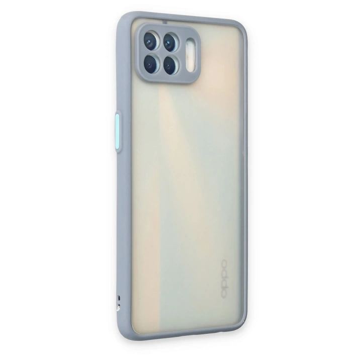 BFS  Oppo Reno 4 Lite Kılıf Montreal Silikon Kapak - Gri