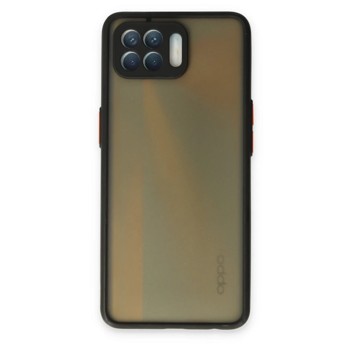 BFS  Oppo Reno 4 Lite Kılıf Montreal Silikon Kapak - Siyah