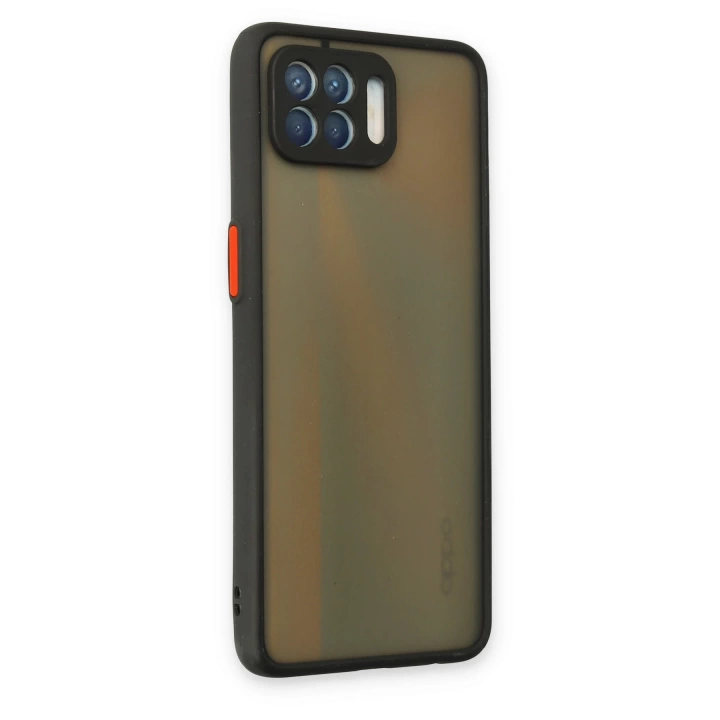 BFS  Oppo Reno 4 Lite Kılıf Montreal Silikon Kapak - Siyah