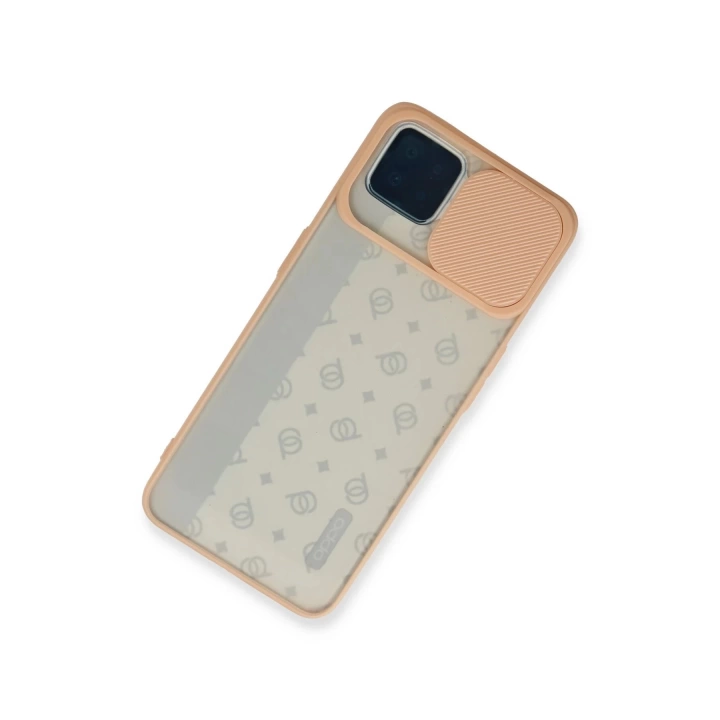 BFS  Oppo Reno 4 Lite Kılıf Palm Buzlu Kamera Sürgülü Silikon - Pembe