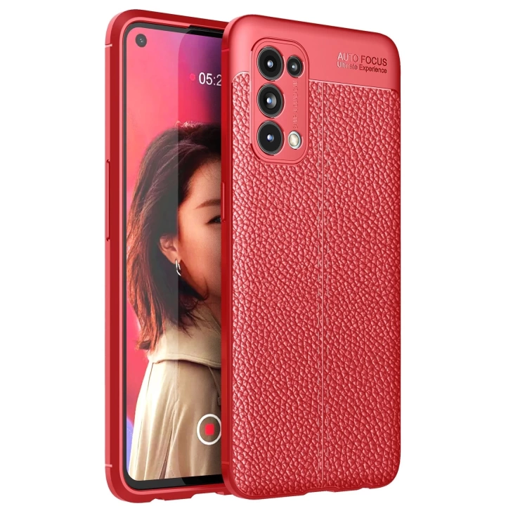 BFS  Oppo Reno 5 Kılıf Auto Focus Kapak - Kırmızı