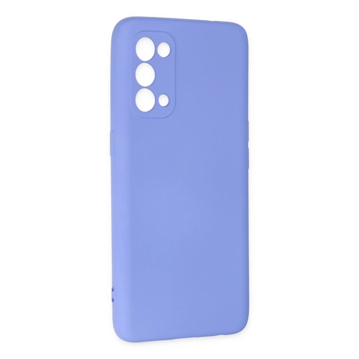 BFS  Oppo Reno 5 Kılıf Nano içi Kadife Silikon - Lila