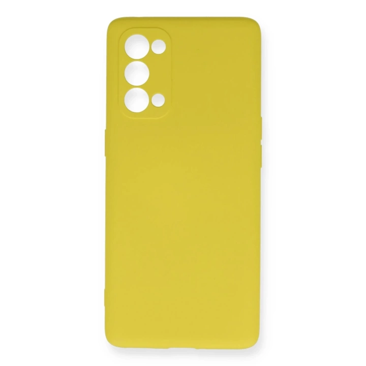 BFS  Oppo Reno 5 Kılıf Nano içi Kadife Silikon - Sarı