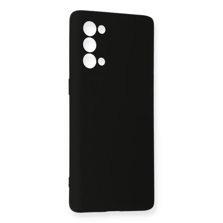 BFS  Oppo Reno 5 Kılıf Nano içi Kadife Silikon - Siyah