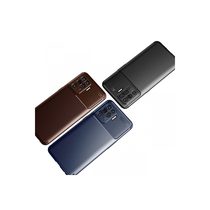 BFS  Oppo Reno 5 Lite Kılıf Auto Focus Karbon Kapak - Lacivert