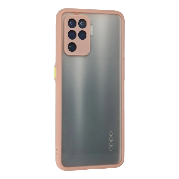 BFS  Oppo Reno 5 Lite Kılıf Montreal Silikon Kapak - Pembe