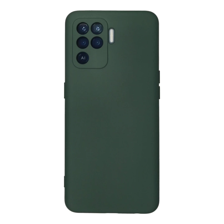 BFS  Oppo Reno 5 Lite Kılıf Nano içi Kadife Silikon - Koyu Yeşil