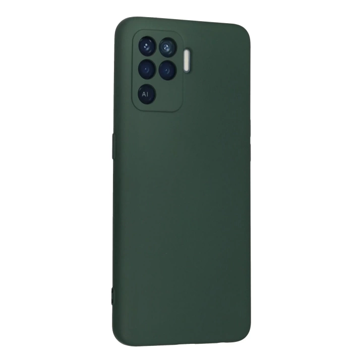 BFS  Oppo Reno 5 Lite Kılıf Nano içi Kadife Silikon - Koyu Yeşil