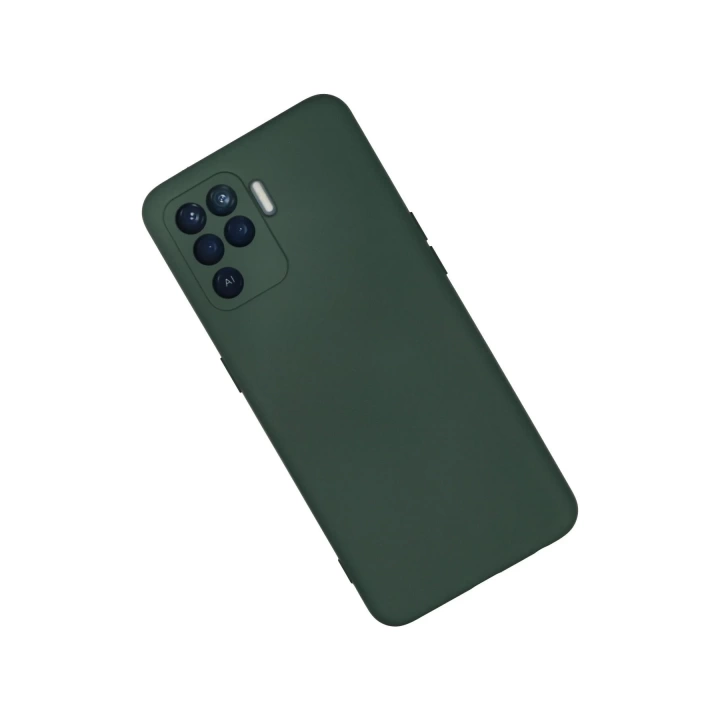 BFS  Oppo Reno 5 Lite Kılıf Nano içi Kadife Silikon - Koyu Yeşil