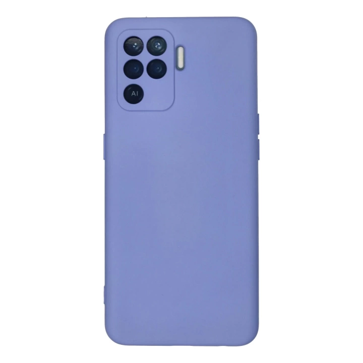 BFS  Oppo Reno 5 Lite Kılıf Nano içi Kadife Silikon - Lila