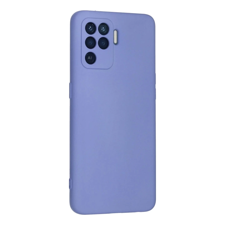 BFS  Oppo Reno 5 Lite Kılıf Nano içi Kadife Silikon - Lila