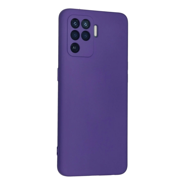 BFS  Oppo Reno 5 Lite Kılıf Nano içi Kadife Silikon - Mor
