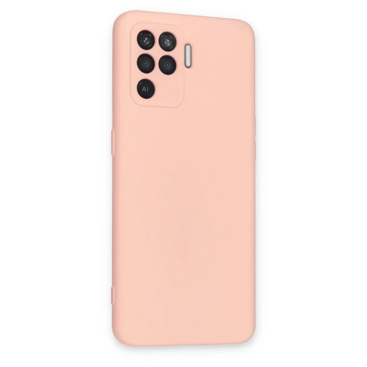 BFS  Oppo Reno 5 Lite Kılıf Nano içi Kadife Silikon - Pudra